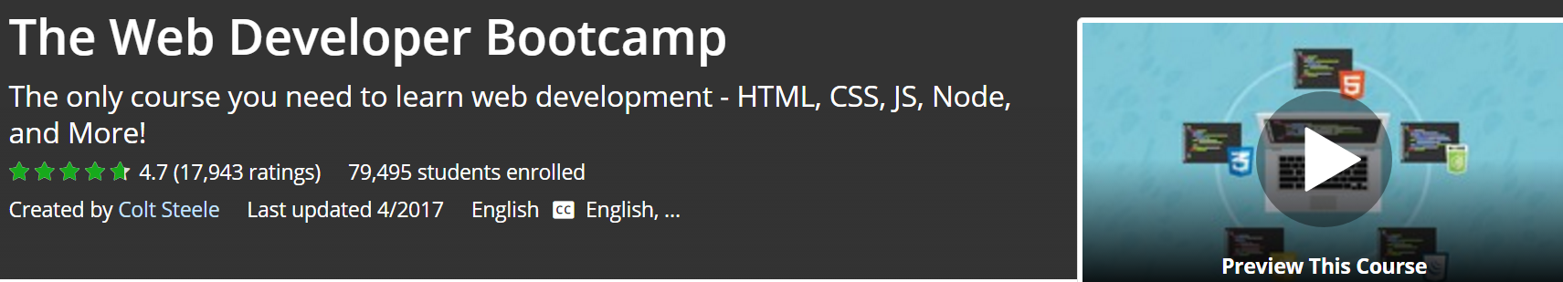 The Web Developer Bootcamp